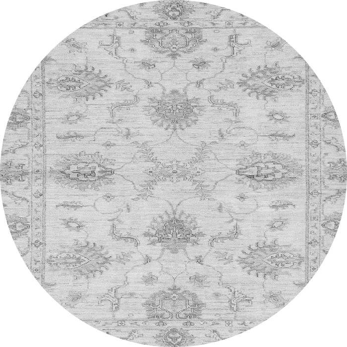 Round Oriental Gray Traditional Rug, abs3930gry