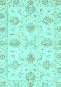 Oriental Light Blue Traditional Rug, abs3930lblu