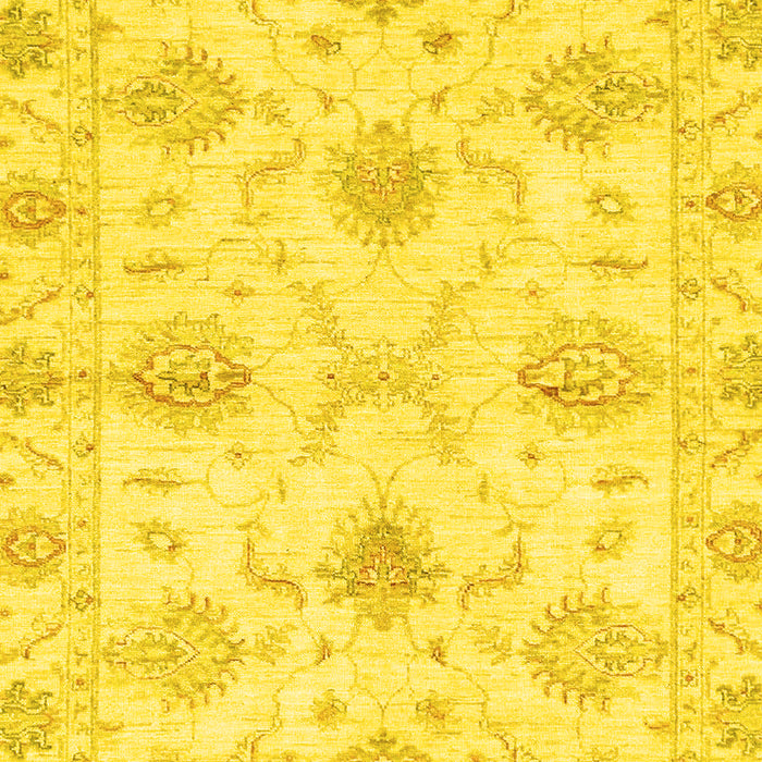 Machine Washable Oriental Yellow Traditional Rug, wshabs3930yw