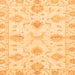 Square Machine Washable Oriental Orange Traditional Area Rugs, wshabs3930org