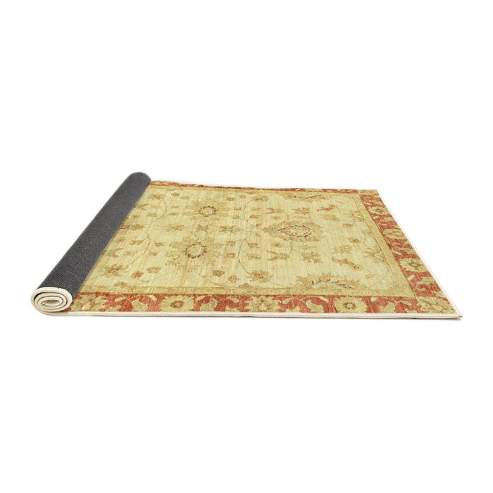 Sideview of Abstract Mustard Yellow Oriental Rug, abs3931