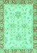 Machine Washable Oriental Turquoise Traditional Area Rugs, wshabs3931turq