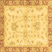 Square Oriental Brown Traditional Rug, abs3931brn