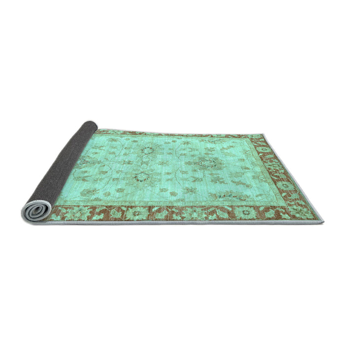 Sideview of Oriental Light Blue Traditional Rug, abs3931lblu