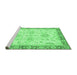 Sideview of Machine Washable Oriental Emerald Green Traditional Area Rugs, wshabs3931emgrn