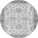 Round Oriental Gray Traditional Rug, abs3931gry