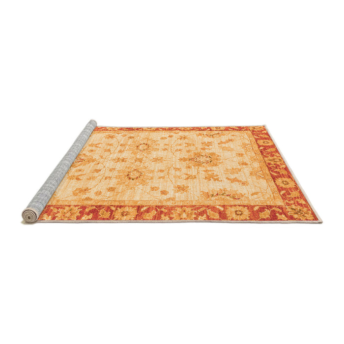 Sideview of Machine Washable Oriental Orange Traditional Area Rugs, wshabs3931org