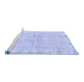 Sideview of Machine Washable Abstract Blue Modern Rug, wshabs3932blu