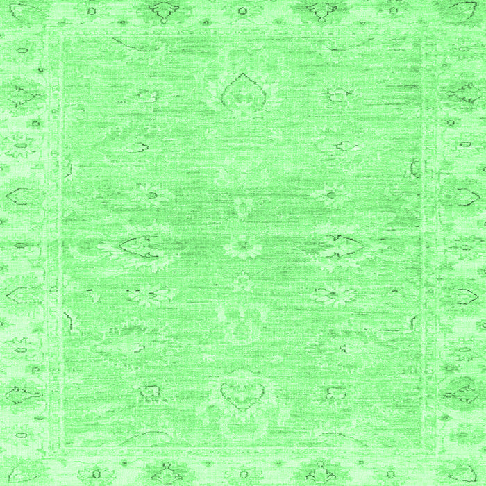 Square Machine Washable Abstract Emerald Green Modern Area Rugs, wshabs3932emgrn