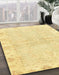 Abstract Chrome Gold Yellow Modern Rug in Family Room, abs3932