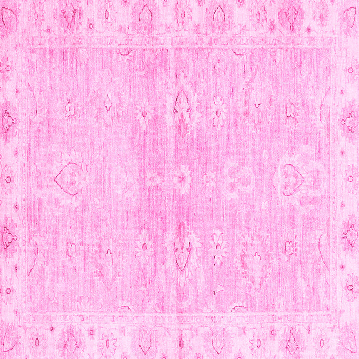 Square Machine Washable Abstract Pink Modern Rug, wshabs3932pnk