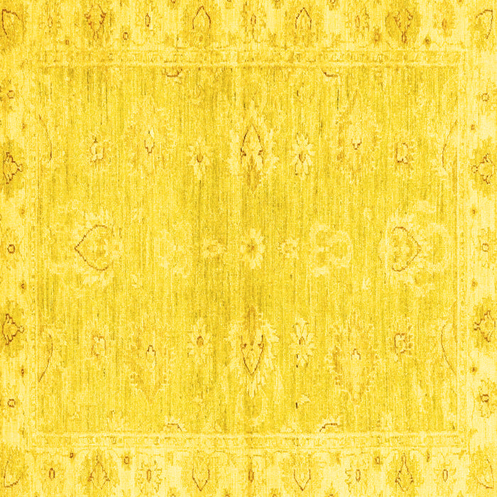Square Machine Washable Abstract Yellow Modern Rug, wshabs3932yw