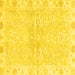 Square Machine Washable Abstract Yellow Modern Rug, wshabs3932yw