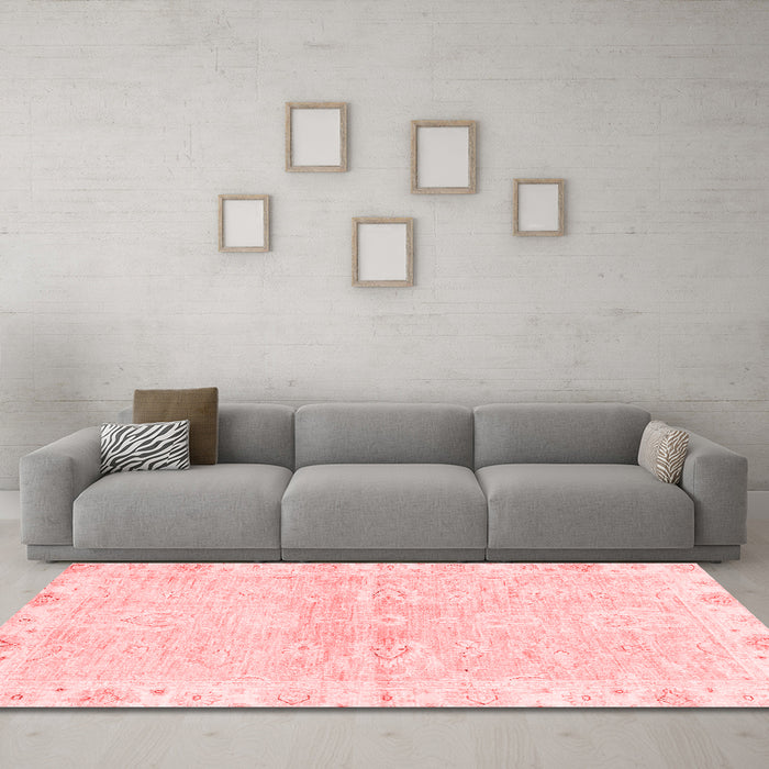 Modern Red Washable Rugs
