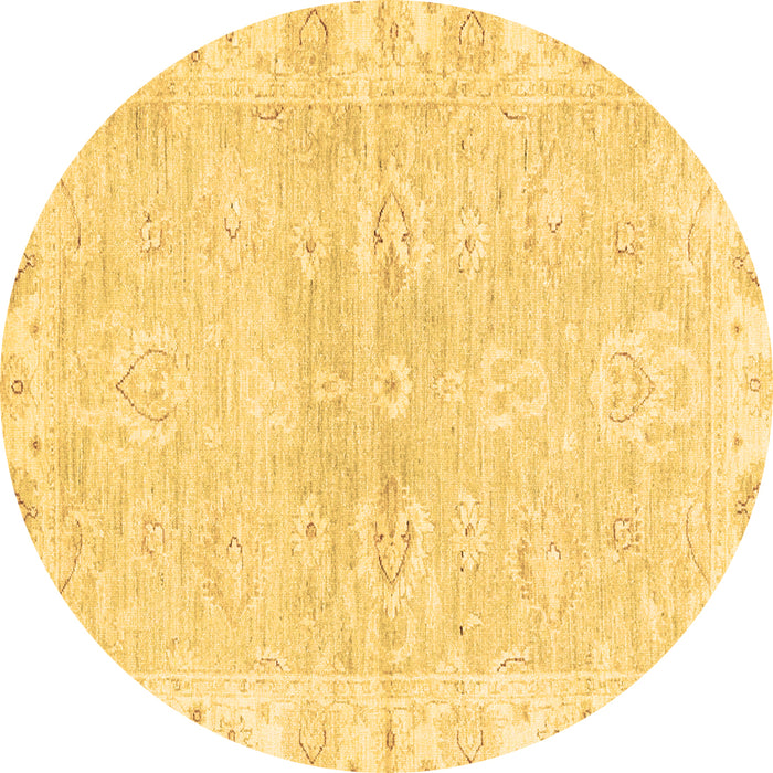 Round Abstract Brown Modern Rug, abs3932brn