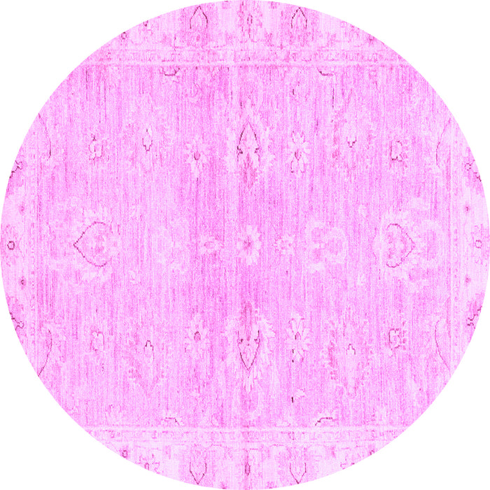 Round Abstract Purple Modern Rug, abs3932pur
