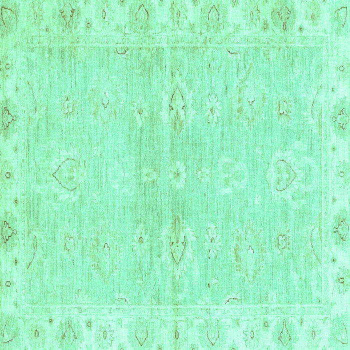 Square Abstract Turquoise Modern Rug, abs3932turq