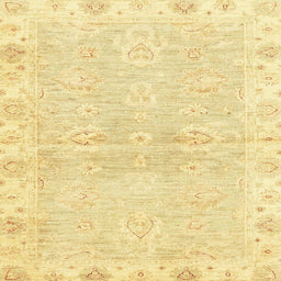 Square Abstract Chrome Gold Yellow Modern Rug, abs3932