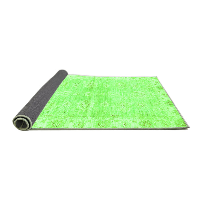Sideview of Abstract Green Modern Rug, abs3932grn