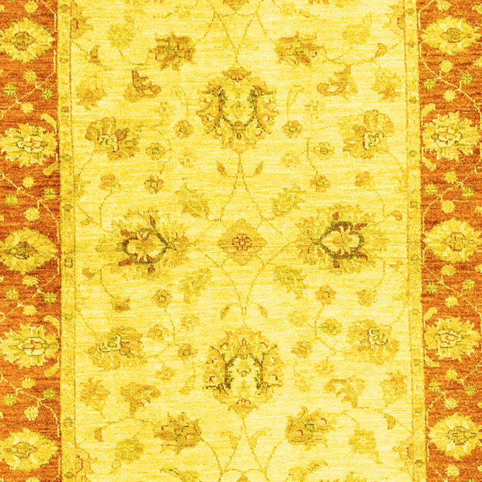 Machine Washable Oriental Yellow Traditional Rug, wshabs3933yw