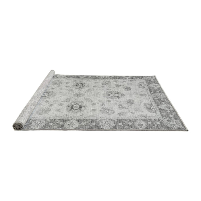 Sideview of Machine Washable Oriental Gray Traditional Rug, wshabs3933gry