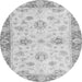 Round Oriental Gray Traditional Rug, abs3933gry