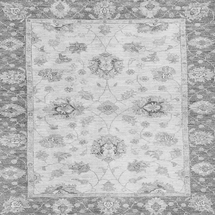 Square Machine Washable Oriental Gray Traditional Rug, wshabs3933gry