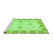 Sideview of Machine Washable Oriental Green Traditional Area Rugs, wshabs3933grn