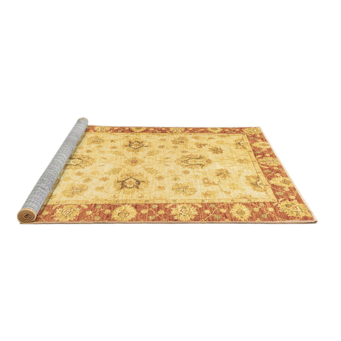 Sideview of Machine Washable Oriental Brown Traditional Rug, wshabs3933brn
