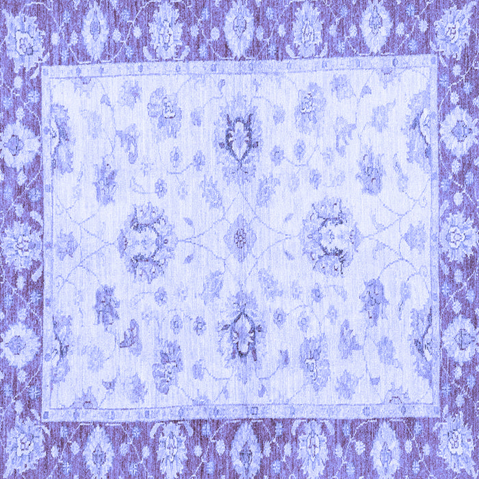 Square Oriental Blue Traditional Rug, abs3933blu