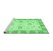 Sideview of Machine Washable Oriental Emerald Green Traditional Area Rugs, wshabs3933emgrn