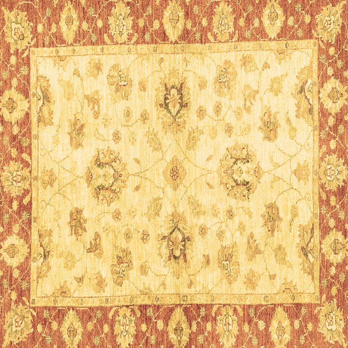 Square Oriental Brown Traditional Rug, abs3933brn