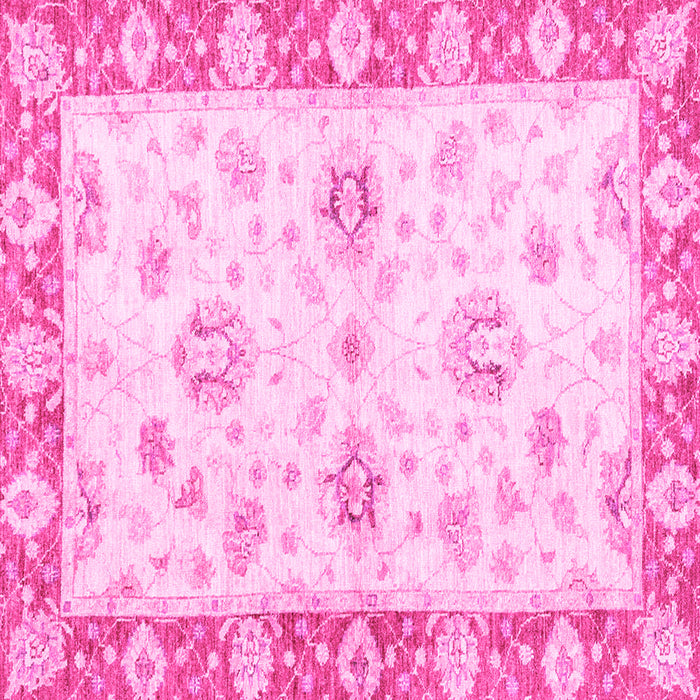 Square Oriental Pink Traditional Rug, abs3933pnk