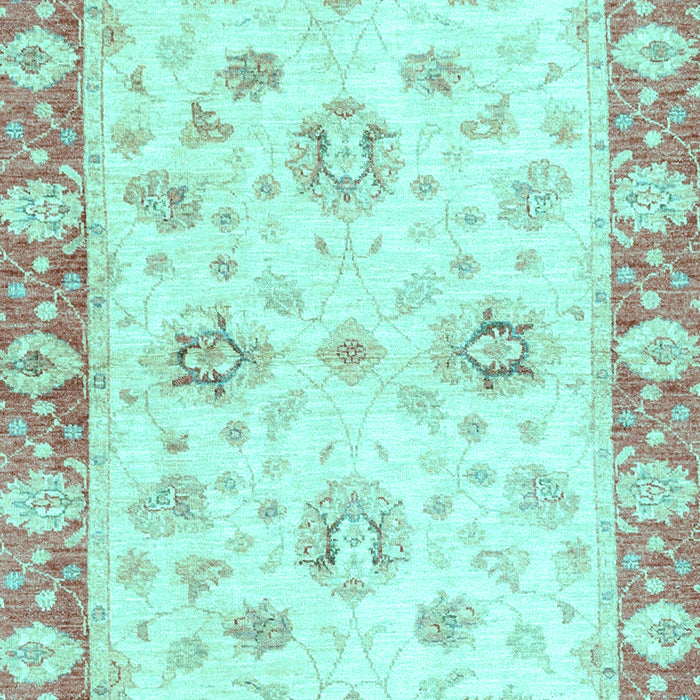 Machine Washable Oriental Light Blue Traditional Rug, wshabs3933lblu
