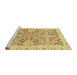 Sideview of Machine Washable Abstract Cinnamon Brown Rug, wshabs3934