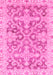 Machine Washable Oriental Pink Traditional Rug, wshabs3934pnk