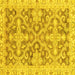 Square Oriental Yellow Traditional Rug, abs3934yw