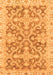 Machine Washable Oriental Orange Traditional Area Rugs, wshabs3934org