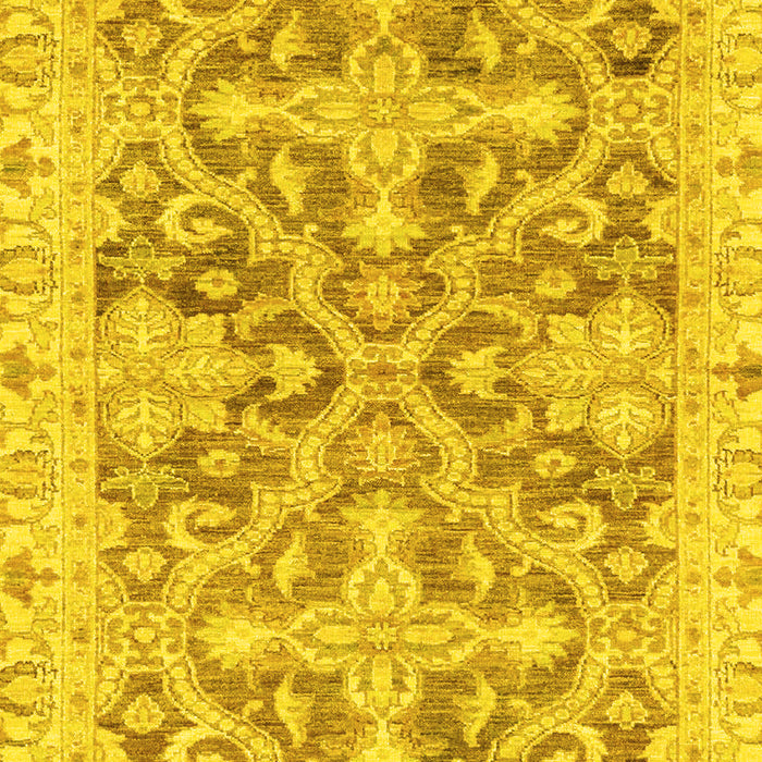 Machine Washable Oriental Yellow Traditional Rug, wshabs3934yw