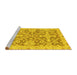 Sideview of Machine Washable Oriental Yellow Traditional Rug, wshabs3934yw