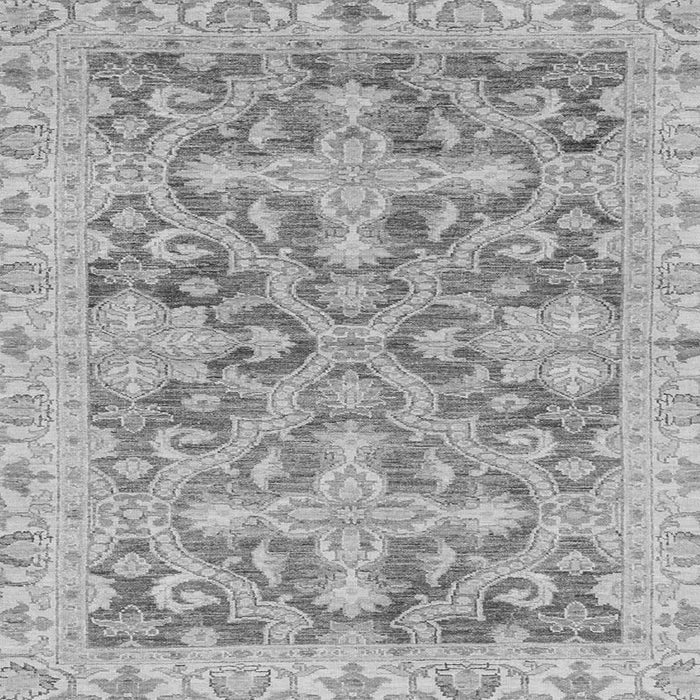 Square Machine Washable Oriental Gray Traditional Rug, wshabs3934gry