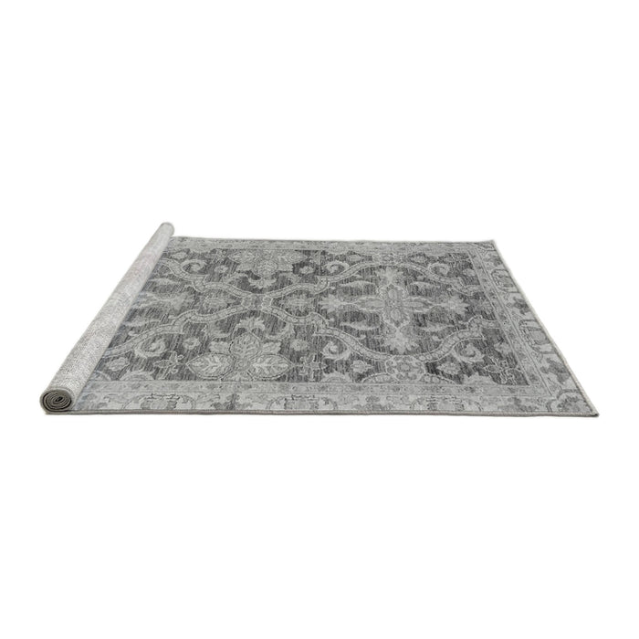 Sideview of Machine Washable Oriental Gray Traditional Rug, wshabs3934gry