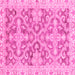 Square Oriental Pink Traditional Rug, abs3934pnk