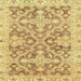 Square Abstract Cinnamon Brown Oriental Rug, abs3934