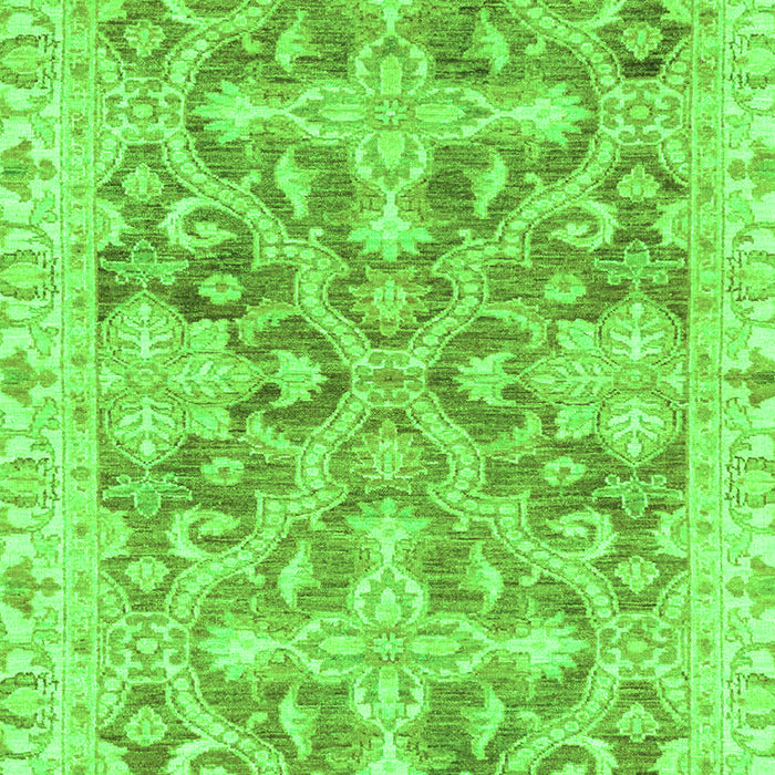 Machine Washable Oriental Green Traditional Area Rugs, wshabs3934grn