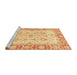 Sideview of Machine Washable Abstract Chrome Gold Yellow Rug, wshabs3935