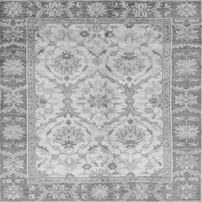 Square Machine Washable Oriental Gray Modern Rug, wshabs3935gry