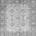 Square Machine Washable Oriental Gray Modern Rug, wshabs3935gry