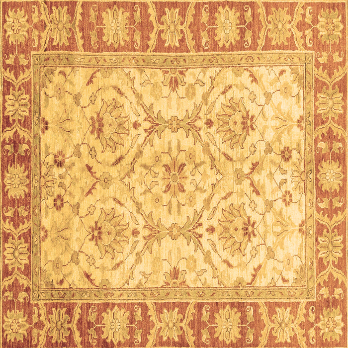 Square Oriental Brown Modern Rug, abs3935brn