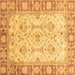 Square Oriental Brown Modern Rug, abs3935brn